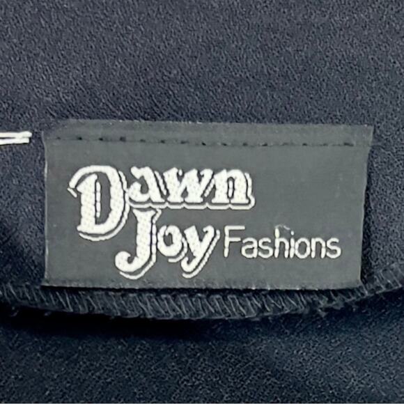 DAWN JOY Vintage Patterned Cropped Blouse Button Down shirt size S/M - Picture 5 of 6